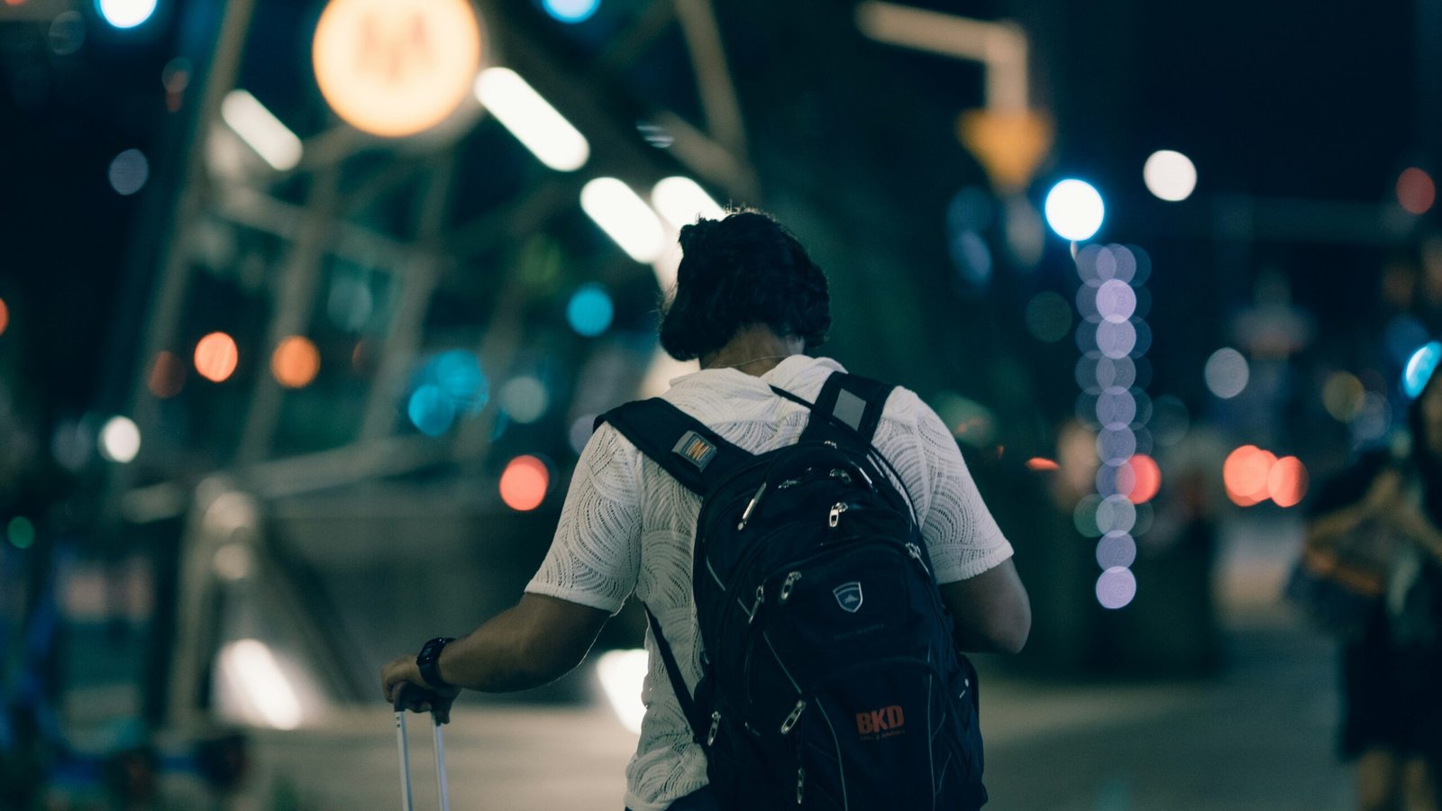 a person wearing a backpack
