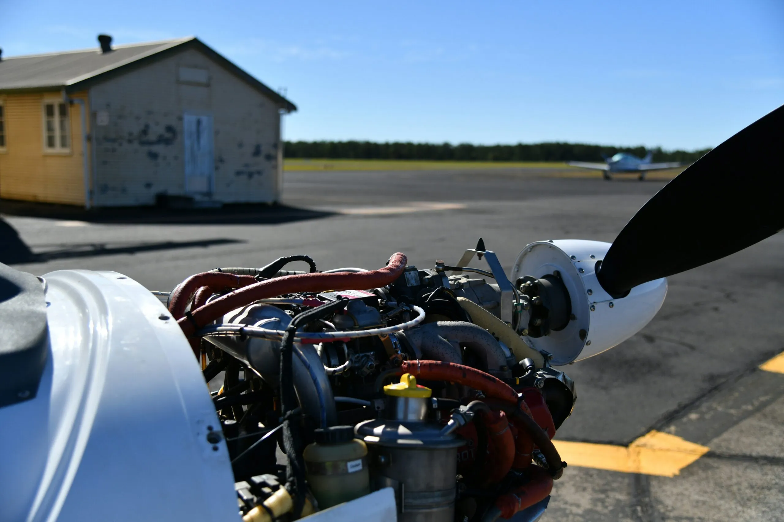 black and red motorcycle engine