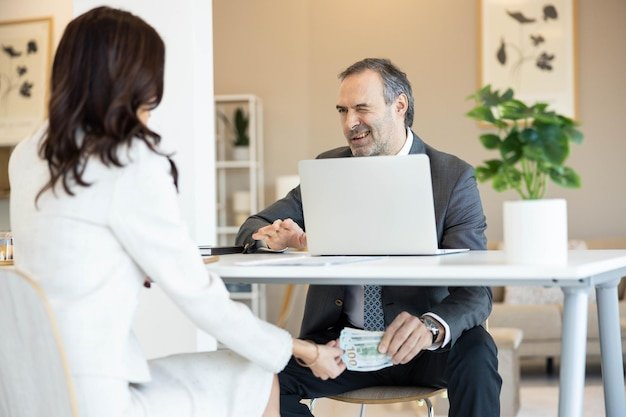 Business Negotiation and bribe receiving