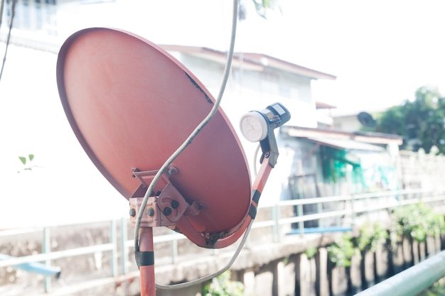 Close-up of camera against clear sky
