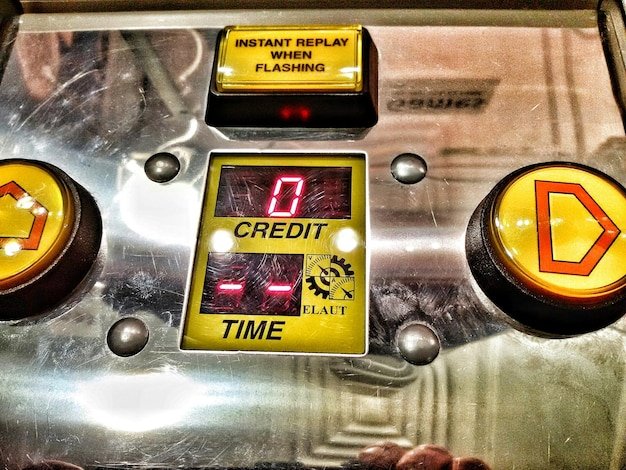 Close-up of information sign