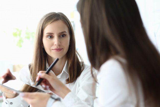 Concerned business leader at workplace
