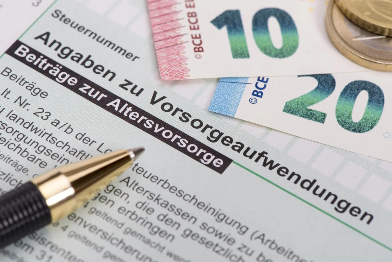 German tax form for pension