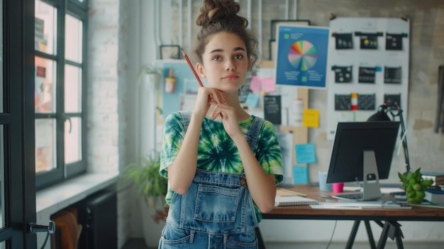 The girl in the office