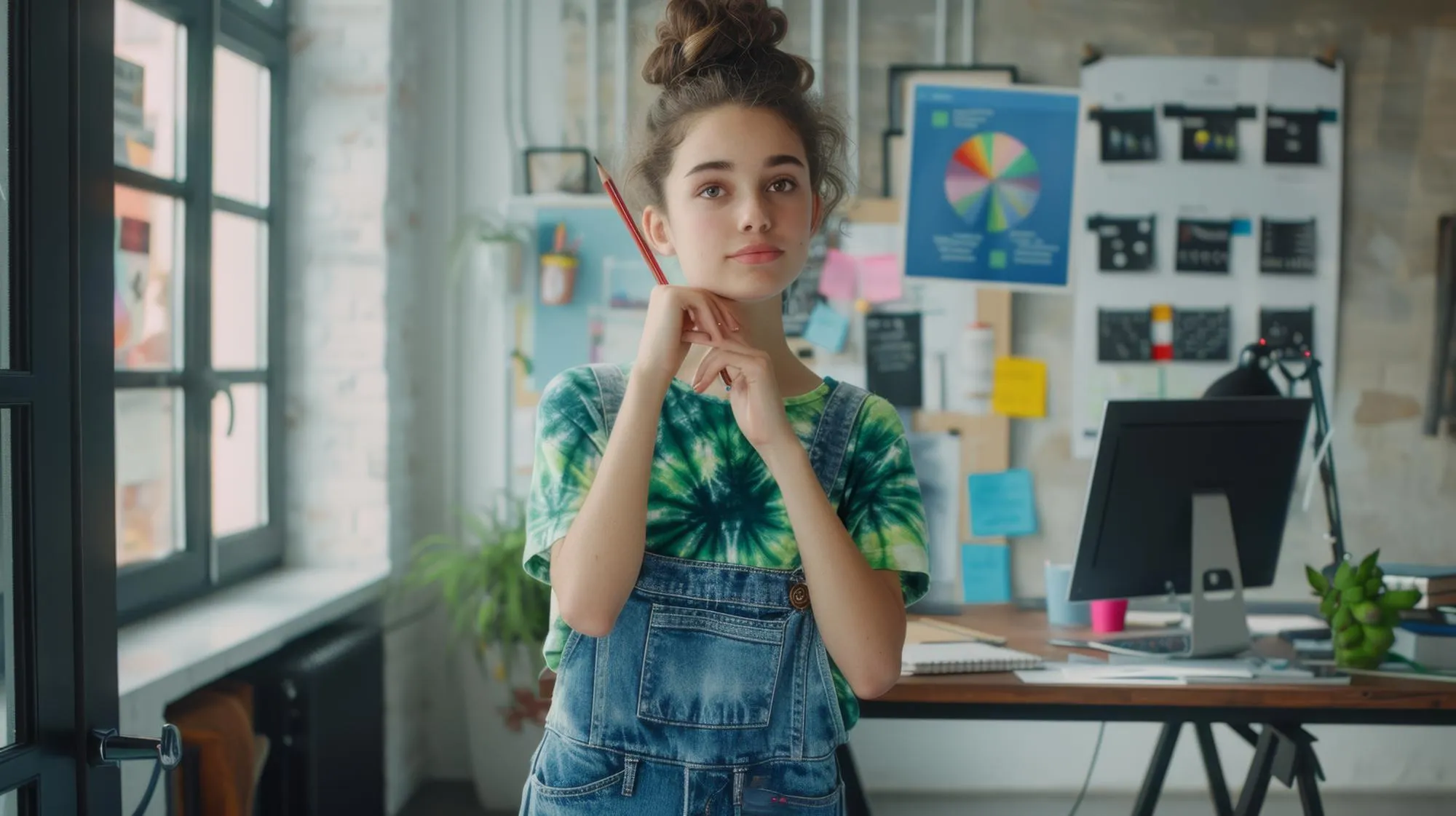 The girl in the office