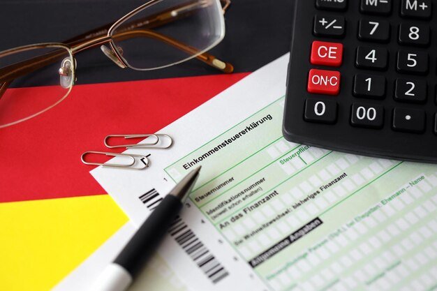 High angle view of objects on table