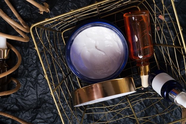 High angle view of wine glass on table