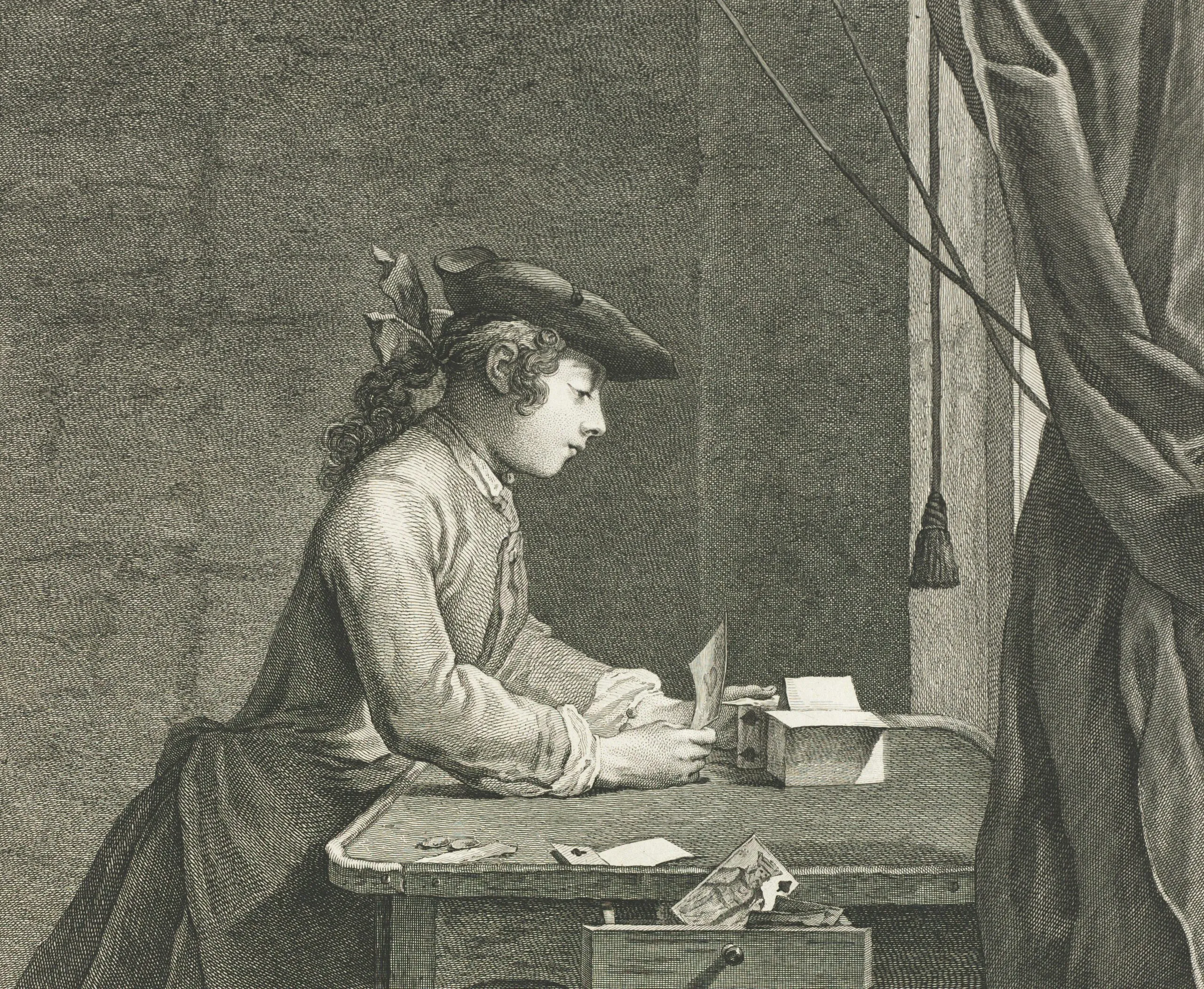 House of Cards c. 1737 Pierre Filloeuil (French, 1696 - after 1734) after Jean-Siméon Chardin (French, 1699-1779) France, 18th century engraving Sheet: 42.1 x 57.1 cm (16 9/16 x 22 1/2 in.); Platemark: 27.5 x 31.1 cm (10 13/16 x 12 1/4 in.) John L. Severance Fund 1995.265
