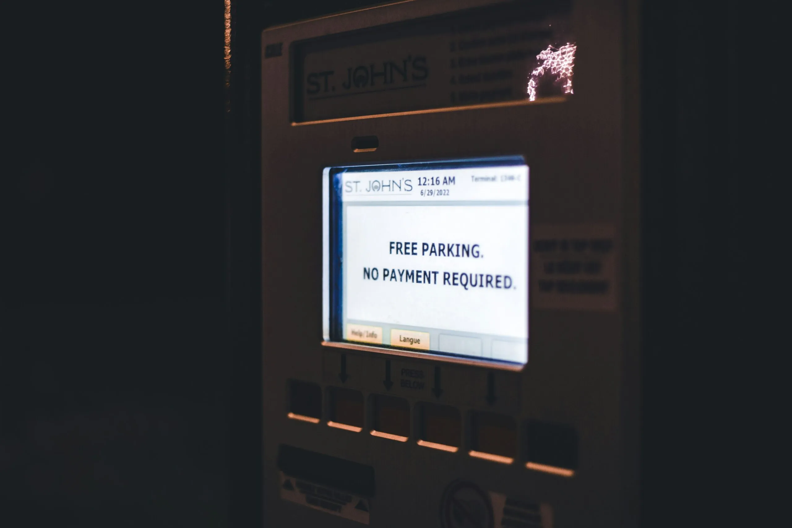 a screen on a machine
