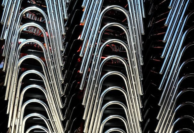 Low angle view of chairs