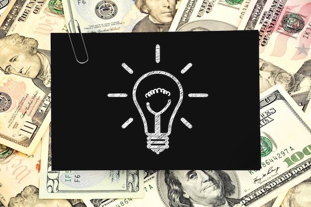 Paper with drawing lamp