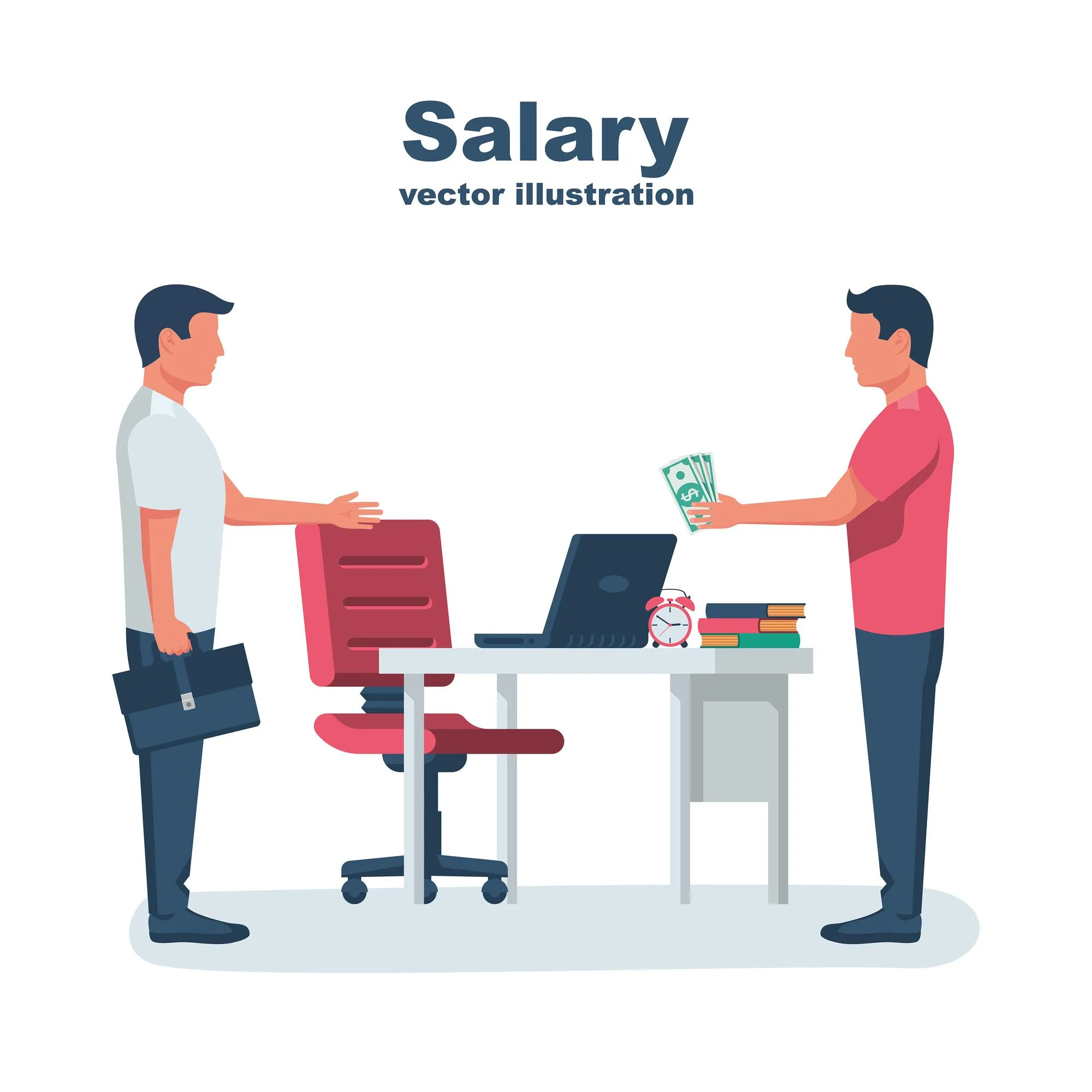 Salary payment The head pays the employee wages