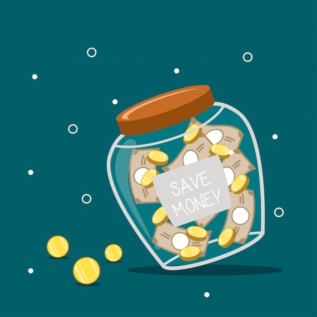 Saving Money Illustration