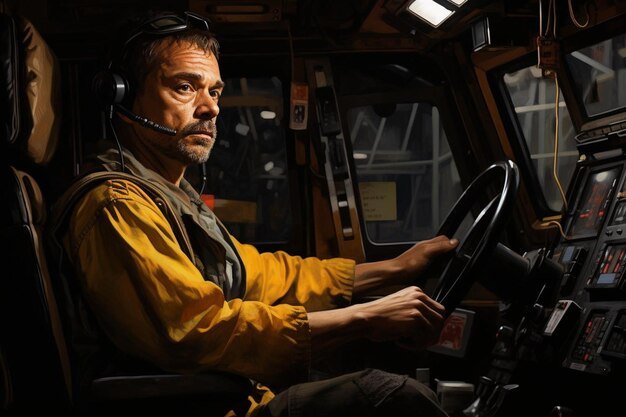 Scraper operator controlling the machine from the cabin Best Scraper picture photography