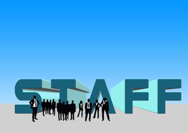 Staff Image Isolated Background