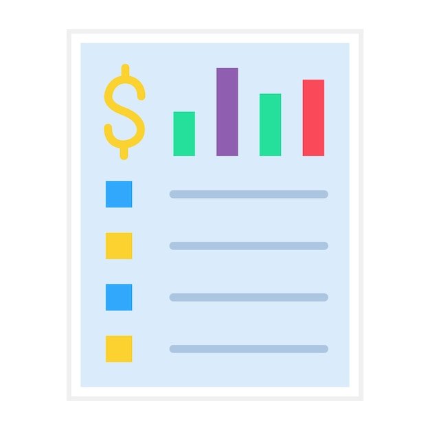 Stock Market Report icon vector image Can be used for Business