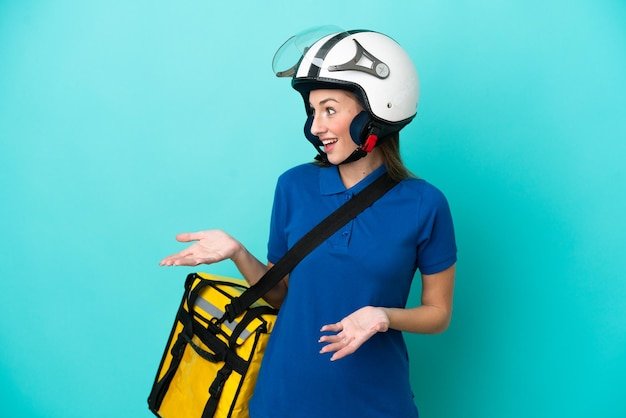 Woman over isolated background