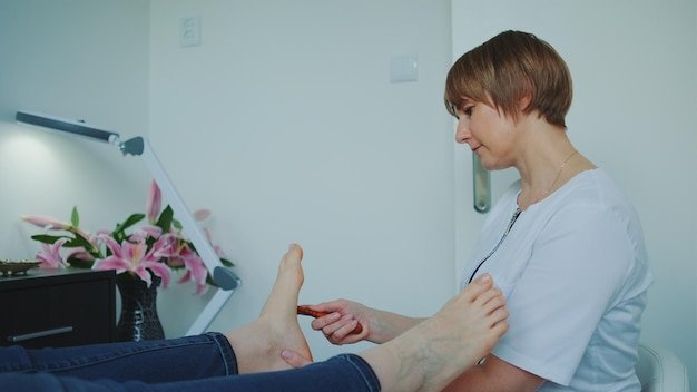 Woman sitting in a room