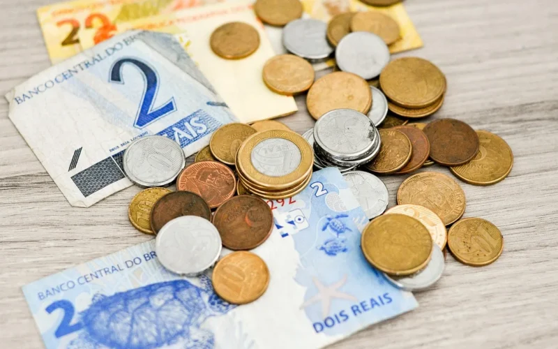 pieniądze, budżetowy, klas, prawdziwy, brazylijskie pieniądze, oszczędności, gospodarka, finanse, monety, płaca, waluta brazylijska, balotować, budżet, dochód, edukacja finansowa