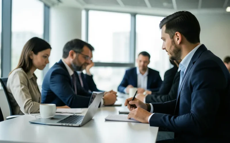 people working in a corporate office setting
